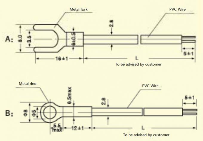 CQC는 HVAC과 냉동을 위한 방수 CWF 정확성 맞춘 NTC 온도 센서 10KOHM 3950을 증명했습니다