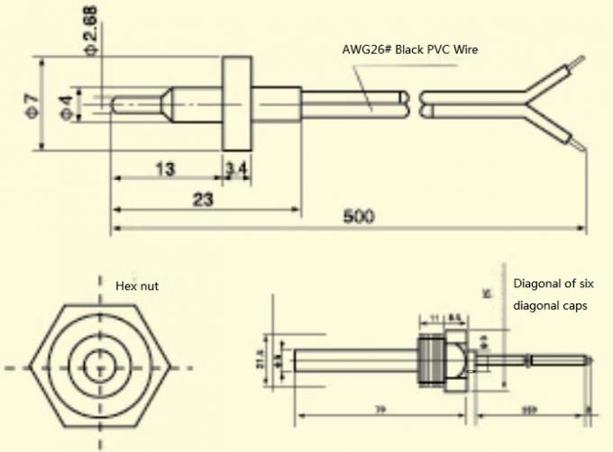CQC는 HVAC과 냉동을 위한 방수 CWF 정확성 맞춘 NTC 온도 센서 10KOHM 3950을 증명했습니다